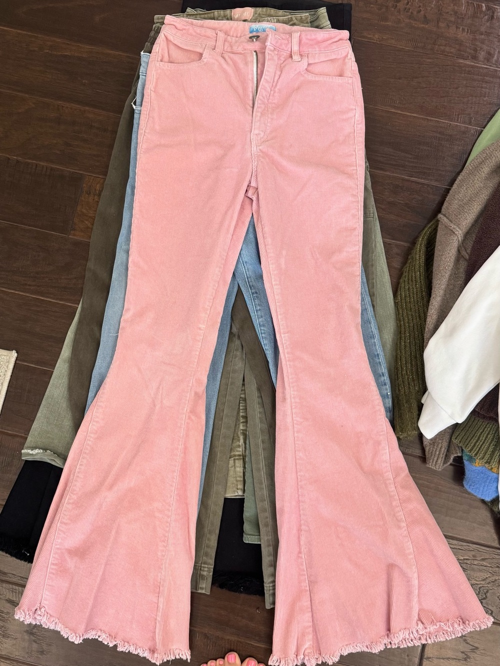 Show Me Your MuMu Blush Pink Corduroy Flare Pants